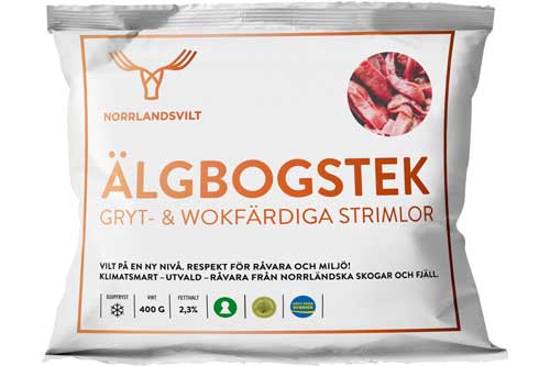 Strimlad älgbogstek