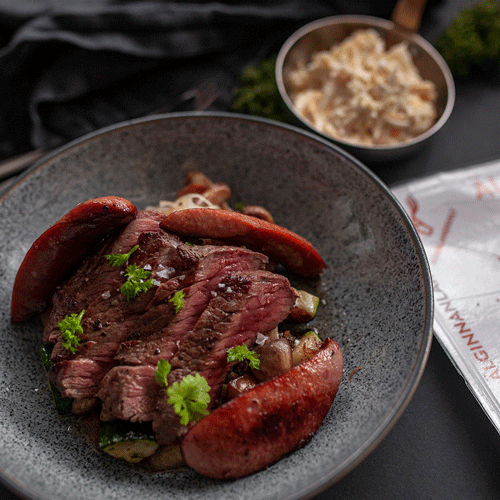 Älginnanlår med surkål