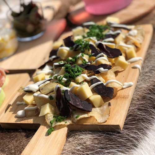 Midsommarbricka med torkkött