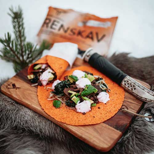 Morotswraps med renskav